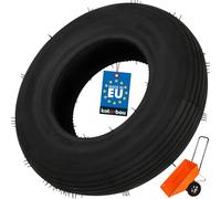 KOTARBAU® Pneumatico Carriola - 4.00-8 - Gomma - ⌀ 38 cm - Nero - Copertone per Ruota Carriola - Resistente - Facile da Montare - per Giardino Edilizia Agricoltura