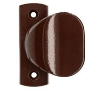 KOTARBAU Pomello a sfera per porta, targhetta corta per porte, colore: marrone