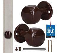 KOTARBAU® Pomello per porta girevole in alluminio marrone, maniglie per porte interne, pomello girevole per porta, pomello per porta esterna, pomello girevole per porta di casa, pomello girevole per