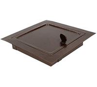 KOTARBAU® Porta camino 140 x 140 mm in rame antico con scudo termico da aprire con vite o moneta marrone