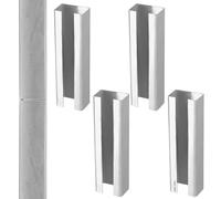 KOTARBAU® Prolunga per pali 60 x 40 mm, in acciaio zincato, 4 pezzi, adattatore per pali di recinzione, connettore per recinzione, rialzo per pali a doppia asta