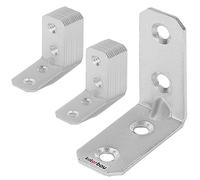 KOTARBAU Raccordo angolare 35 x 35 x 16 x 2 mm con bordo in acciaio per montaggio fori di montaggio per mobili zincati per carichi pesanti, connettori in legno, angolo di montaggio (25)