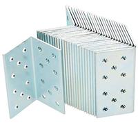 KOTARBAU® Raccordo angolare 40 x 40 x 80 in acciaio, angolo di costruzione per piastra forata, raccordo per mobili, zincato, per carichi pesanti
