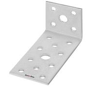 KOTARBAU® Raccordo angolare 40 x 80 x 40 in acciaio, angolo di costruzione per piastra forata, raccordo per mobili, zincato, per carichi pesanti