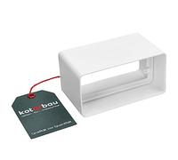 KOTARBAU® Raccordo per sistemi di ventilazione 110 mm x 55 mm canale piatto connettore tubo rettangolare bianco condotto di scarico efficace raccordo canale in plastica tubo di ventilazione
