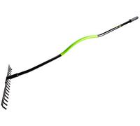 KOTARBAU® Rastrello da Giardino 16 denti 145 cm Robusto di Metallo con Manico Lungo Ergonomico