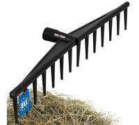 KOTARBAU® Rastrello in plastica senza manico, 14 denti, L: 59 cm, nero, rastrello da fieno, rastrello, rastrello, rastrello, rastrello, rastrello, scopa per foglie, in plastica
