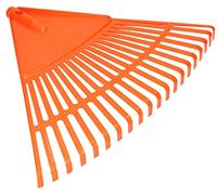 KOTARBAU® Rastrello per Foglie - Plastica - 20 Denti - Arancione - Rastrello Giardino - senza Manico - Rastrelli - per Foglie - Erba - Siepi Leggero - Resistente - Universale