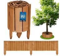KOTARBAU® Rollborder 20 x 110 cm Colore quercia tagliabile Bordo per aiuole in legno Delimitazione per aiuole in legno di pino Staccionata in legno Piccolo Bordo per aiuole Palisade Recinzione