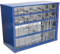 KOTARBAU® Scatola portaoggetti da officina con cassetti, 306 x 238 x 155 cm, 10K2M1G, in metallo, blu scuro
