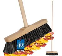 KOTARBAU® Scopa con Manico - 30 cm - scopa da esterno - Scopettone Industriale - spazzolone industriale - Marrone - per Esterni e Interni - per Giardino - Casa - Ufficio