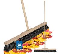 KOTARBAU® Scopa con Manico - 60 cm - scopa da esterno - Scopettone Industriale - spazzolone industriale - Marrone - per Esterni e Interni - per Giardino - Casa - Ufficio