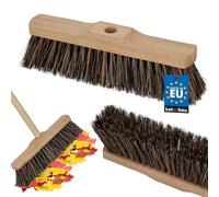 KOTARBAU® Scopa da Esterno - 27 cm - Marrone - Legno di Faggio - spazzolone per pavimenti - scopa industriale - per Esterni e Interni - Scopettone Industriale - Senza Manico