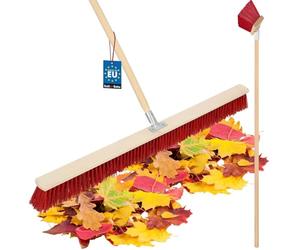 KOTARBAU® Scopa da Esterno - Spazzolone per Pavimenti Esterni - 105 cm - Scopettone Industriale - Scopa Giardino Esterno - con Manico - Legno - PVC