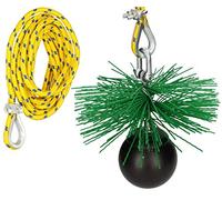 KOTARBAU - Scopa per camino, in plastica, tutte le dimensioni, in ceramica e acciaio INOX, set di pulizia