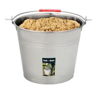 KOTARBAU® Secchio Metallo - Acciaio Inox - 5 L - Argento - Secchio per Cenere Camino - Robusto e Resistente alla Ruggine - per Cucina e Giardino