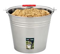 KOTARBAU® Secchio Metallo - Acciaio Inox - 8 L - Argento - Secchio per Cenere Camino - Robusto e Resistente alla Ruggine - per Cucina e Giardino