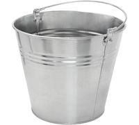 KOTARBAU® Secchio Metallo - Acciaio Zincato - 15 L - Argento - Secchio Muratore - per Cenere - Acqua