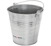 KOTARBAU® Secchio Metallo - Acciaio Zincato - 7 L - Argento - Secchio Muratore - per Cenere - Acqua