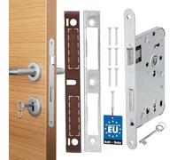 KOTARBAU Serratura incastro DIN destra, con contropiastra, acciaio inossidabile robusta, 72/55 mm