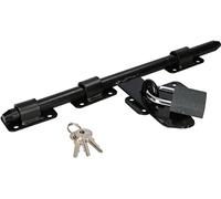 KOTARBAU® Serratura per porta con lucchetto, serratura per porta da garage, 340 mm, colore nero