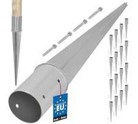 KOTARBAU® Set 16 Pezzi Supporti per Pali in Legno - ⌀ 100 mm - Supporto per Palo - Acciaio Zincato - Argento - Staffa per Pali in Legno - Supporto Palo Recinzione
