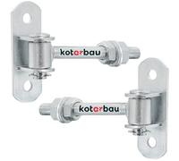 KOTARBAU® Set 2 Pezzi Cardini Per Cancello - Acciaio - 115 mm M12 - Argento - Cardine Regolabile per Cancello - Cerniera Zincata - Per Cancelli Da Giardino E Legno - Cerniere Portone Ferro