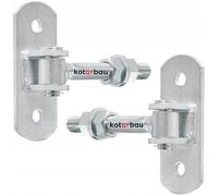 KOTARBAU® Set 2 Pezzi Cardini Per Cancello - Acciaio - 130 mm M18 - Argento - Cardine Regolabile per Cancello - Cerniera Zincata - Per Cancelli Da Giardino E Legno - Cerniere Portone Ferro