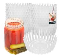 KOTARBAU® Set 20 Pezzi Pressini Per Barattoli Conserve - Plastica - 100 mm - Bianco - Pressini per Conserve - Presselli per Barattoli