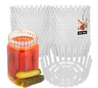 KOTARBAU® Set 24 Pezzi Pressini Per Barattoli Conserve - Plastica - 82 mm - Bianco - Pressini per Conserve - Presselli per Barattoli