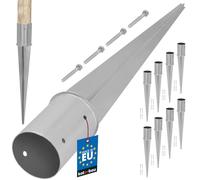 KOTARBAU® Set 8 Pezzi Supporti per Pali in Legno - ⌀ 100 mm - Supporto per Palo - Acciaio Zincato - Argento - Staffa per Pali in Legno - Supporto Palo Recinzione