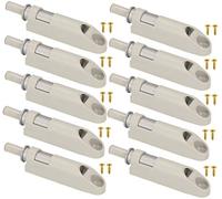 KOTARBAU® - Set di 10 ammortizzatori per ante dei mobili con adattatore, colore grigio, chiusura ammortizzata per mobili