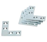 KOTARBAU® Set di 10 Angoli 30 x 30 x 10 x 1,5 mm Connettore Angolare Piatto a Forma di L per Mobili per Finforzo Finestra Porte Strutture in Legno