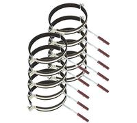 Kotarbau Set di 10 fascette stringitubo da 20 cm, con inserto in gomma antivibrazione, morsetti per tubi a vite, supporto per canali, tubi tondi, canali di ventilazione