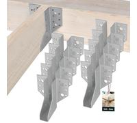 KOTARBAU Set di 10 scarpe per travi, 25 x 117 mm, connettori in legno in acciaio zincato, per travi, per travi in legno