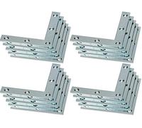 KOTARBAU® Set di 100 Angoli 60 x 60 x 10 x 1,5 mm Connettore Angolare Piatto a Forma di L per Mobili per Finforzo Finestra Porte Strutture in Legno