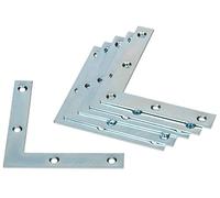 KOTARBAU® Set di 100 Angoli 75 x 75 x 12 x 1,5 mm Connettore Angolare Piatto a Forma di L per Mobili per Finforzo Finestra Porte Strutture in Legno