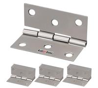 KOTARBAU® Set di 12 cerniere per mobili, 45 mm, in nichel, cerniere arrotolate, pieghevoli, per cassette degli attrezzi