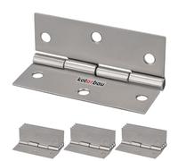 KOTARBAU® Set di 12 cerniere per mobili, 60 mm, in nichel, cerniere arrotolate, pieghevoli, per cassette degli attrezzi