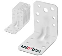 KOTARBAU Set di 12 connettori angolari 60 x 60 x 45 mm, angolo per carichi pesanti in acciaio zincato a caldo, angolo angolare con bordo, angolo in metallo, angolo di 90 gradi, angolo di costruzione