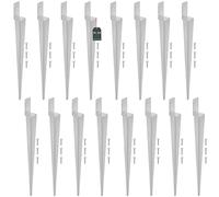 KOTARBAU® Set di 16 supporti per pali da inserire, L 60 x 600 mm, supporto ideale per costruzioni zincate
