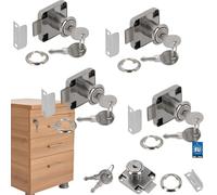KOTARBAU® Set di 2/3/4/5 Serrature per Mobili 40x40 mm Quadrata Sovrapposta per Armadietti