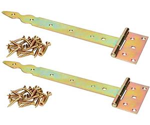 KOTARBAU® - Set di 2 cerniere a T decorative, 300 mm, zincate, colore giallo