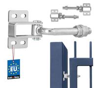 KOTARBAU® Set di 2 cerniere per porta regolabili M16, curve a 180 gradi, la soluzione perfetta per qualsiasi sistema di cancelli, galvanizzate e regolabili
