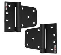 KOTARBAU® Set di 2 cerniere pieghevoli automatiche a chiusura automatica, 10 x 5 x 8 cm, in acciaio verniciato a polvere, colore nero