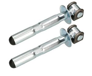 KOTARBAU® Set di 2 cerniere regolabili per cancello con ancoraggio + rosetta, ideali per carichi pesanti, tassello chimico, zincato, M16, Ø 21 mm