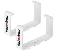 KOTARBAU® Set di 2 fascette di fissaggio a canale piatto, 110 x 55 mm, supporto per canali, per sistemi di ventilazione in plastica, fascetta per canali, fissaggio condotto di ventilazione