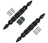 KOTARBAU® Set di 2 nastri per porta, 150 x 150 x 35 mm, in acciaio verniciato a polvere, colore nero, cerniera per finestra, porta da giardino, cerniera