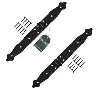 KOTARBAU® Set di 2 nastri per porta, 150 x 200 x 35 mm, in acciaio verniciato a polvere, colore nero, cerniera per finestra, porta da giardino, cerniera