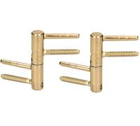 KOTARBAU® Set di 2 strisce per fori universali in ottone da 16 mm, per porta d'ingresso, resistente, grande capacità di carico, testa del cilindro regolabile